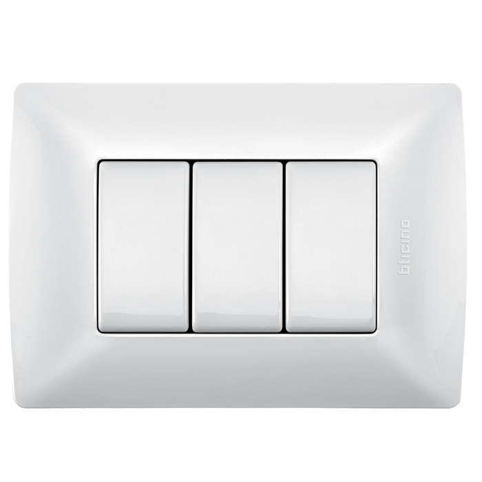 Placa Res Blanco Mérida Con Chasis 3 Módulos Ec4818Mx