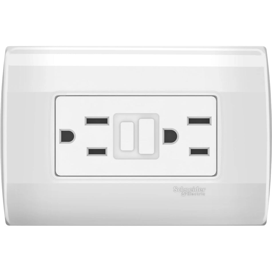Contacto Dúplex GFCI de Seguridad 15A 127V Marisio EC7061