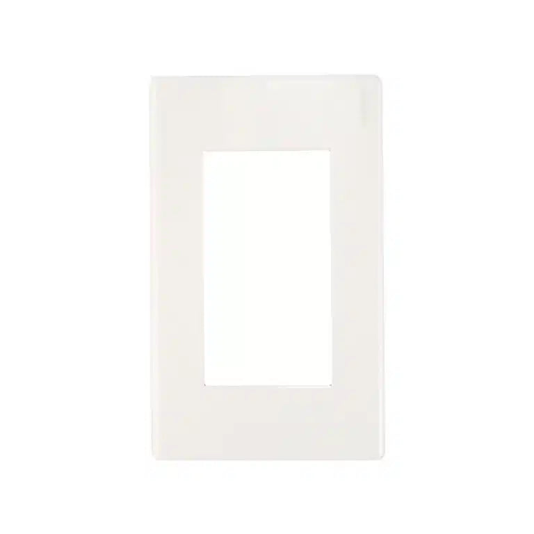 Placa De 3 Módulos Stalo Kristalo Color Blanco Leviton Ec7464