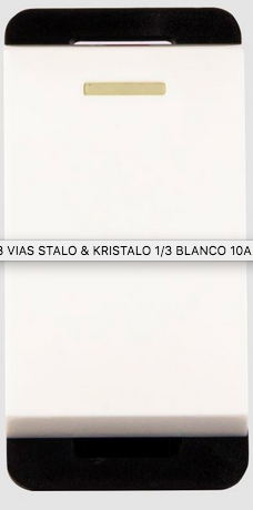 Interruptor 3 Vías Stalo 1/3 Blanco Kristalo Leviton Ec7473