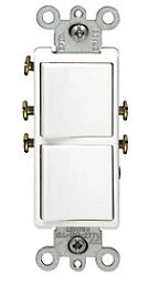 Apagador Duplex Sencillo 15 A Color Blanco Stalo Kristalo Leviton Ec7649