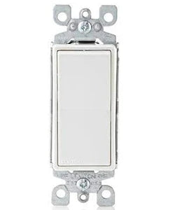 Apagador Simple De 1 Módulo 1/3 Color Blanco Stalo Kristalo Leviton Ec7650