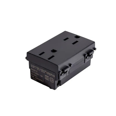Contacto Dúplex Estevez 3 Módulo Alpha Negro Ec9713