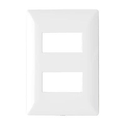 Placa 2 Módulos Estevez Alpha Blanco Ec9792