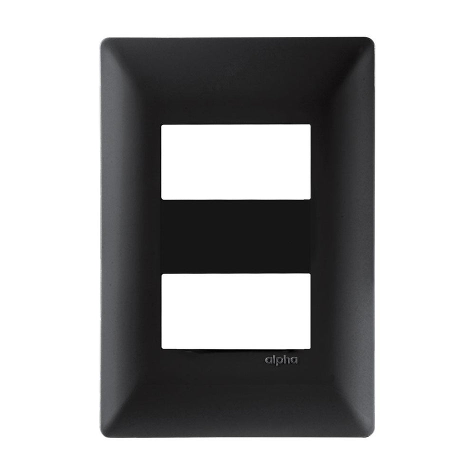 Placa 2 Ventanas Black Alpha Estevez Ec9795