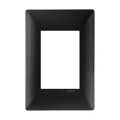 Placa 3 Módulos Estevez Alpha Negro Ec9796