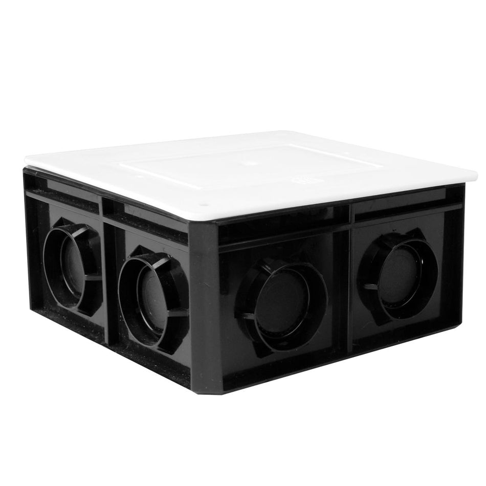 Caja Negra Poliflex 3/4 Con Tapa Ef4128