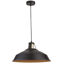 Luminaria Suspendida Agora Negro Mate 060W 100-240V E27 60Ctl1300Mvn