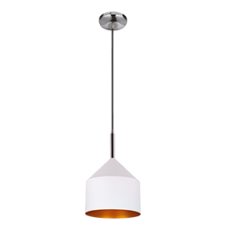 Luminario Suspendido Auva Blanco/Cobre 060W 100-240V E27 Ctl-7432/B