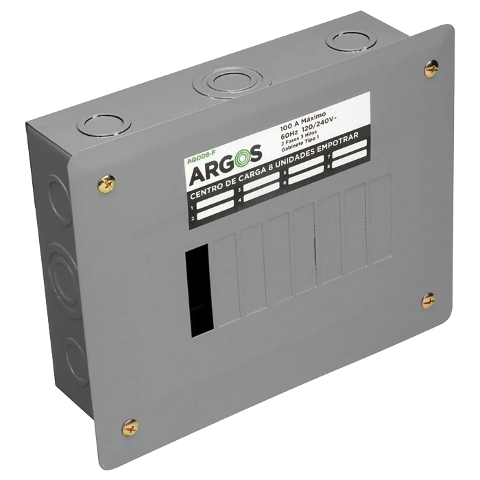 Centro De Carga Empotrable 2 Polos 50A Modelo Aqod2-F