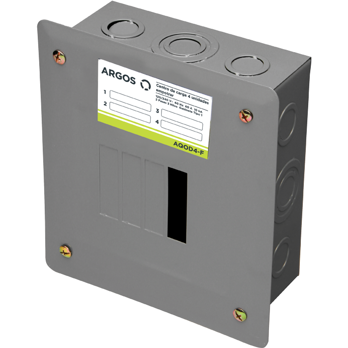 Centro De Carga Empotrable 4 Polos 70A Modelo Aqod4-F