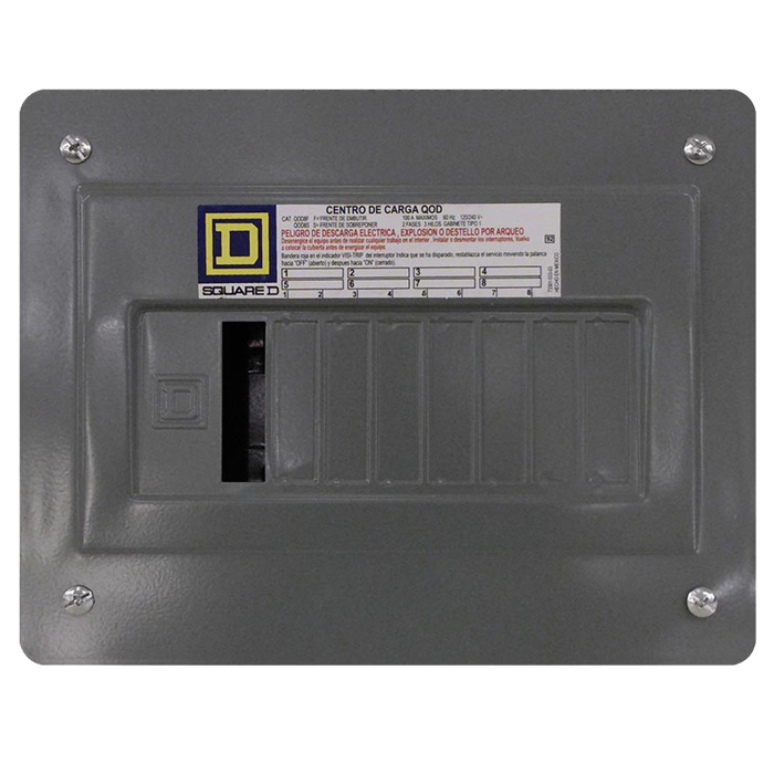 Centro De Carga Square D De 100A 2 Fases 8 Polos Nema1 De Empotrar Er7072