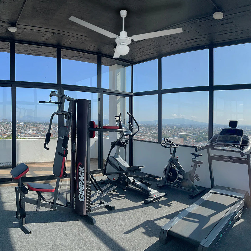 Ventilador De Techo Masterfan Prometheus Con Luz 56Pulg Blanco Ev1051