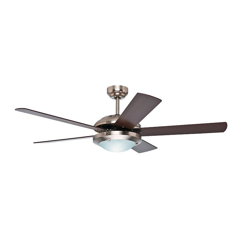 Ventilador De Techo Solaris Brushed Nickel 52" Ev1409