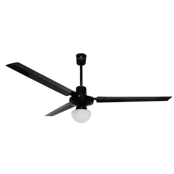 Ventilador De Techo Industrial Masterfan Icarus Con Luz 56Pulg Negro Ev1412