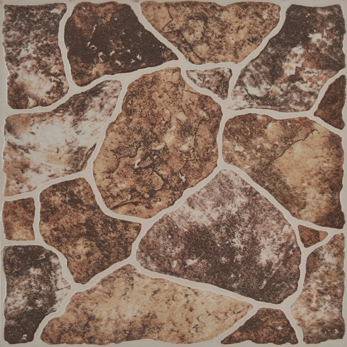 Piso Empedrado Café 44x44 cm - Cerámica Granillado Rústico LAMOSA