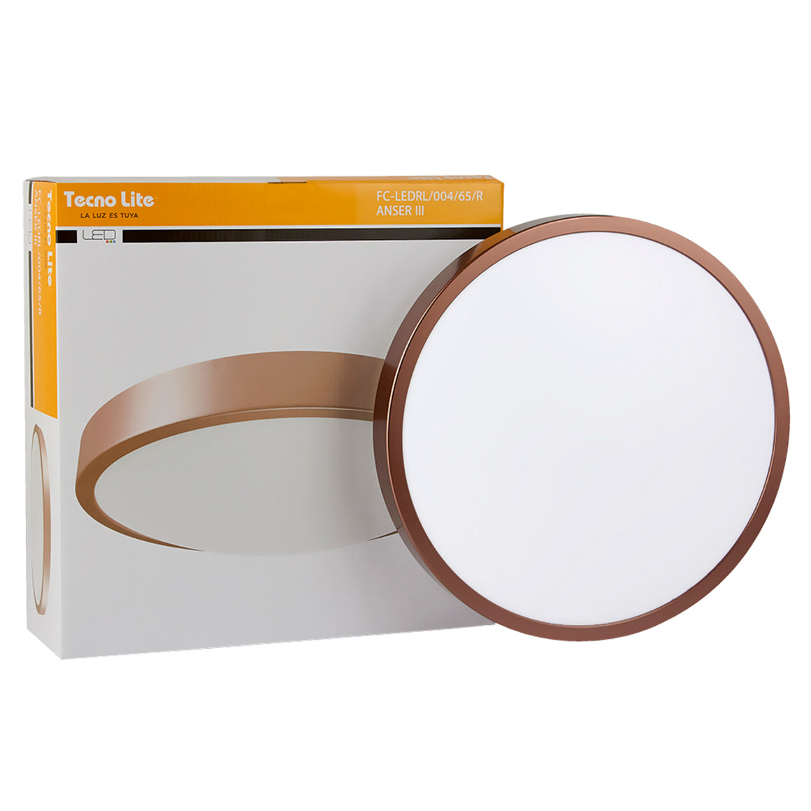 ANSER III - Plafón LED 16W Cobre Rosado 6500K - Vista principal
