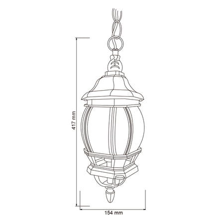 Farol Colgante SIENA II FTL-7356/N - Vista isométrica
