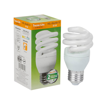 Foco Espiral Fluorescente 13W E27 6500K - Vista principal