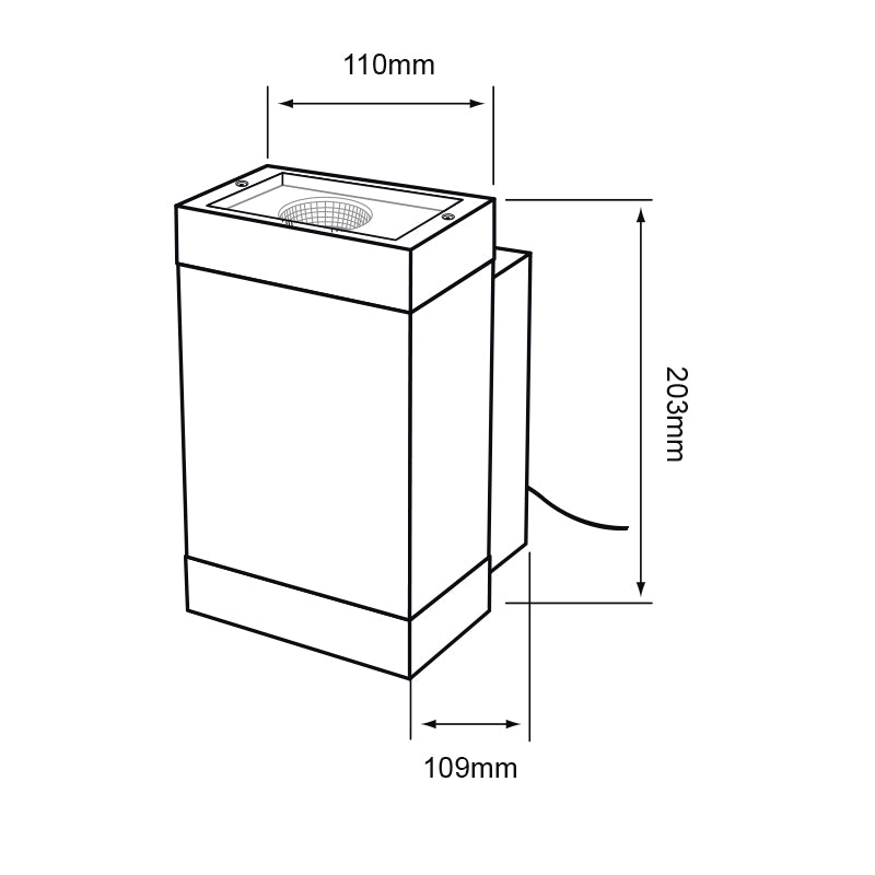 Lámpara de Pared BETULA HLED-842/30/G - Vista isométrica
