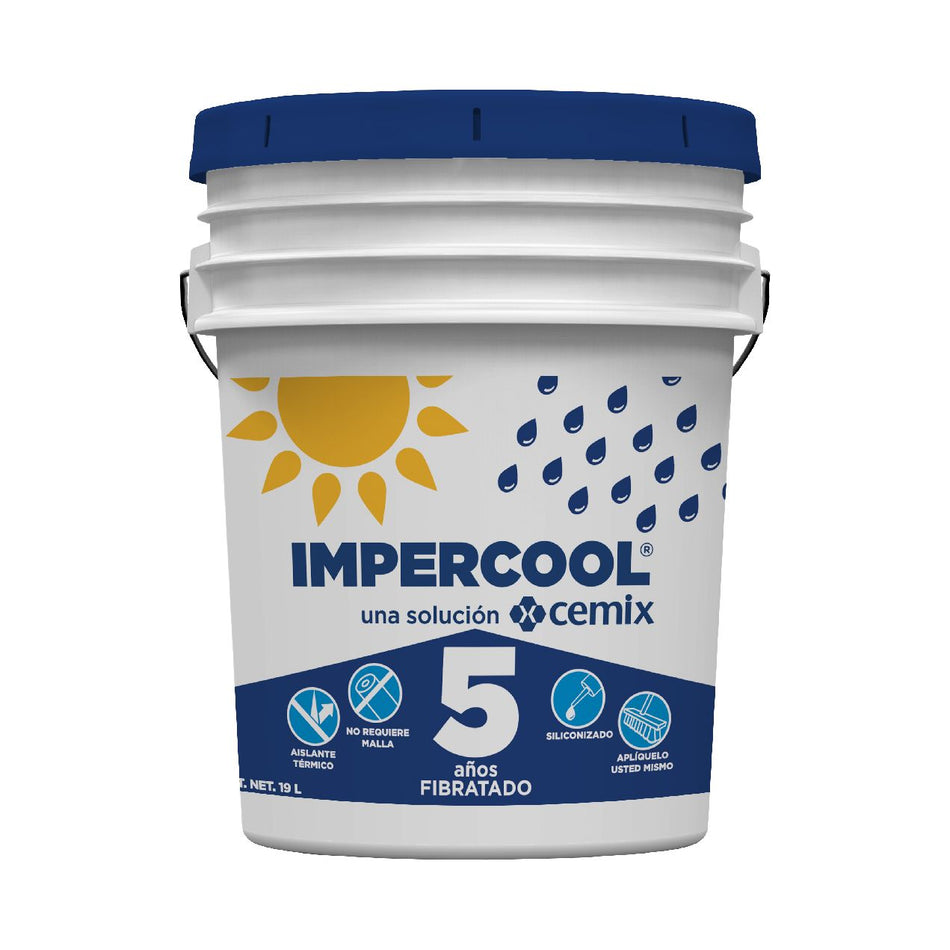 Impercool 5 Años Fibratado 19L Blanco - CEMIX
