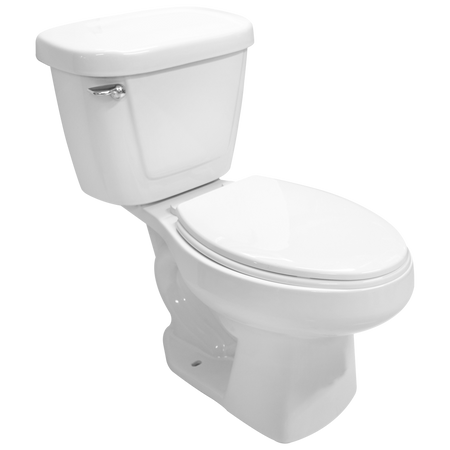Sanitario Jazmín Alargado Blanco CATO con asiento — vista lateral