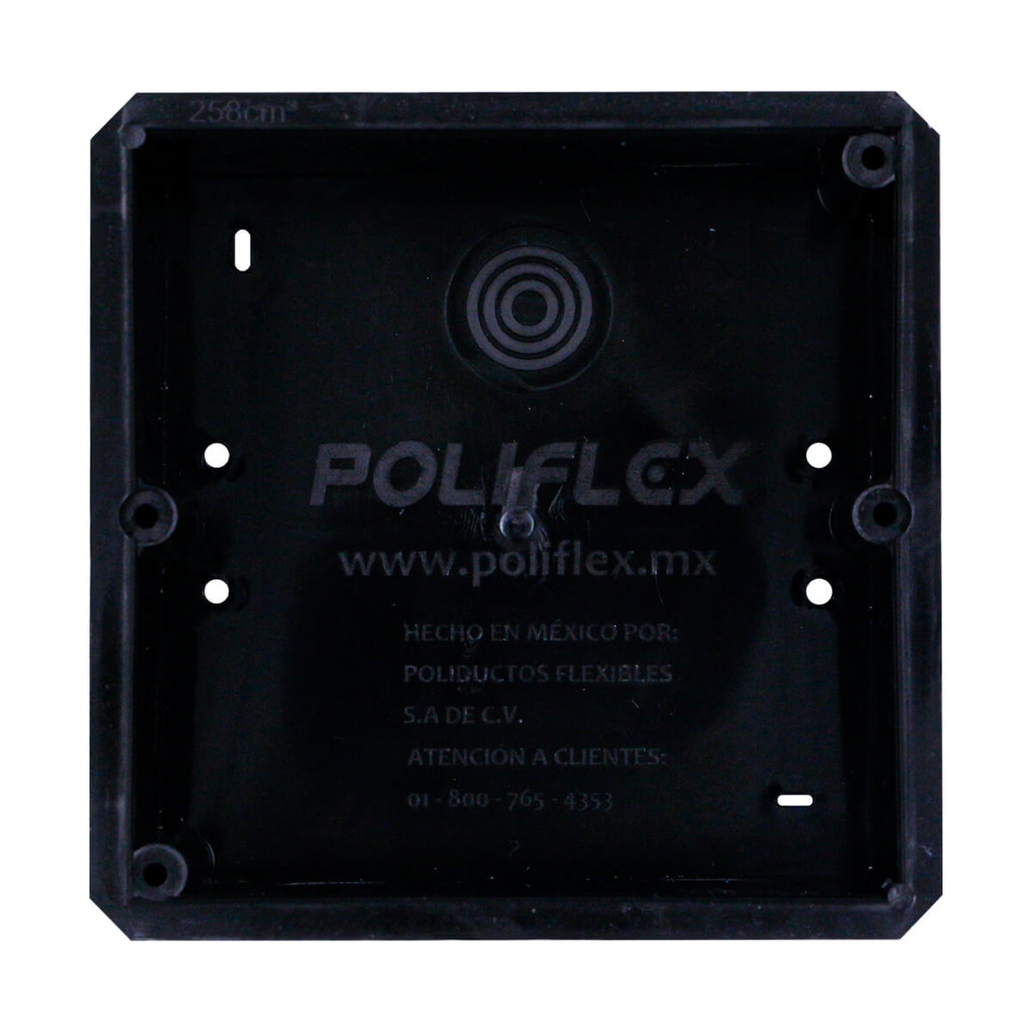 Caja de Registro Negra Poliflex 1/2″ — Vista 2 — POLIFLEX