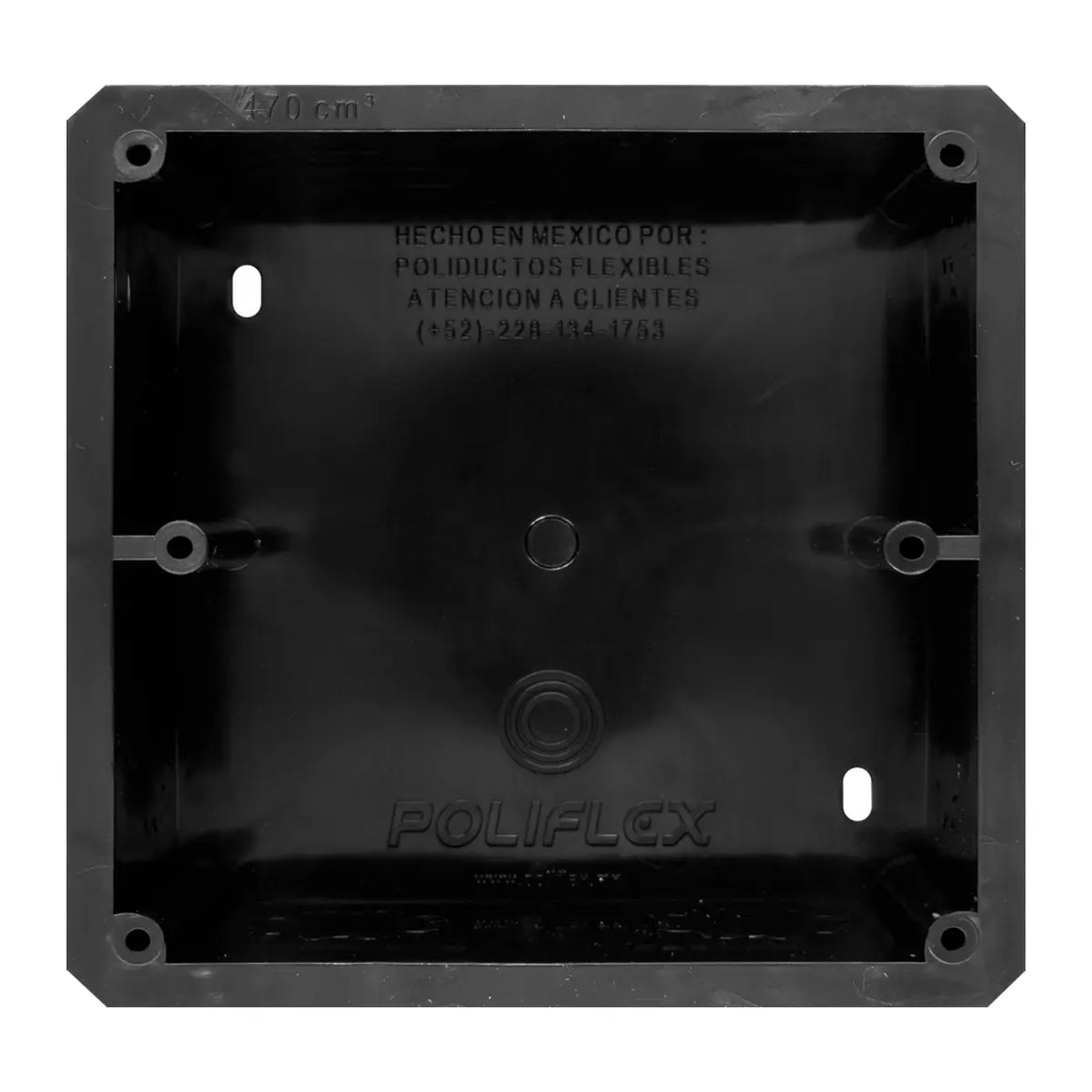 Caja de Registro Negra Poliflex 3/4″ — Vista 4 — POLIFLEX