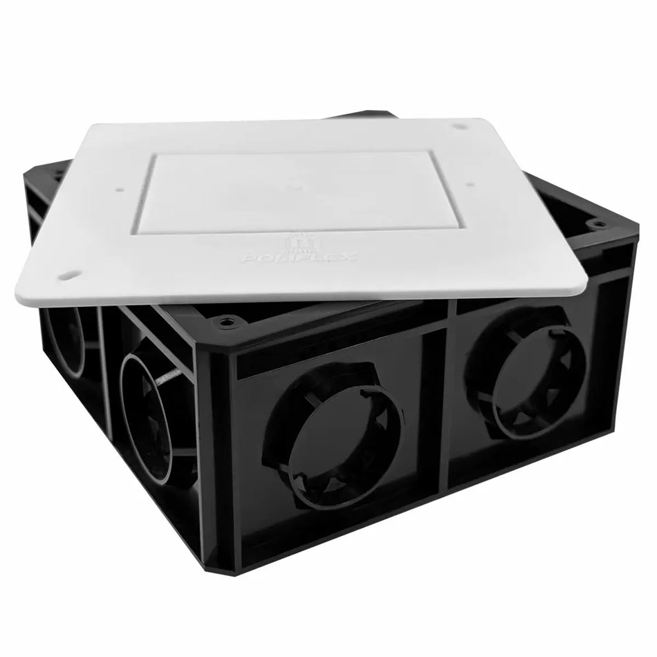 Caja de Registro Negra Poliflex 3/4″ — Vista principal — POLIFLEX