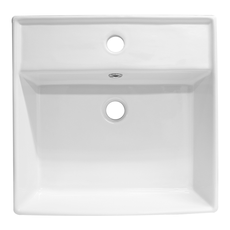 Lavabo Cuadrato Blanco CATO — vista angular