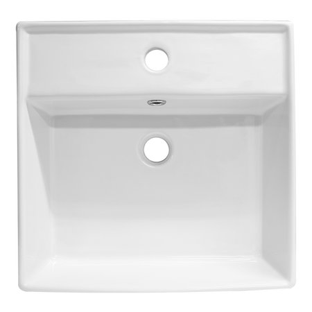 Lavabo Cuadrato Blanco CATO — vista angular