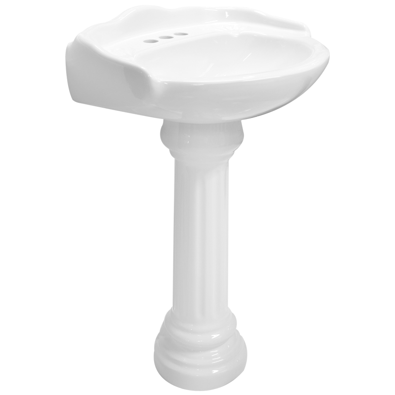 Pedestal París Blanco CATO — vista lateral