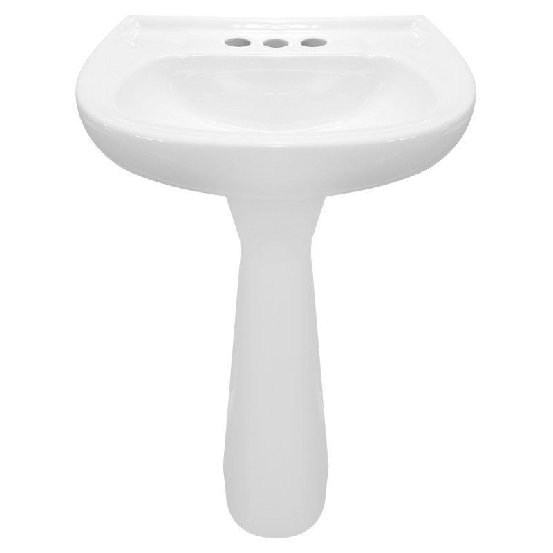 Lavabo Jazmín con pedestal CATO — vista frontal superior