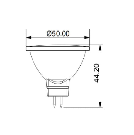 MR16 LED 3W - Vista isométrica