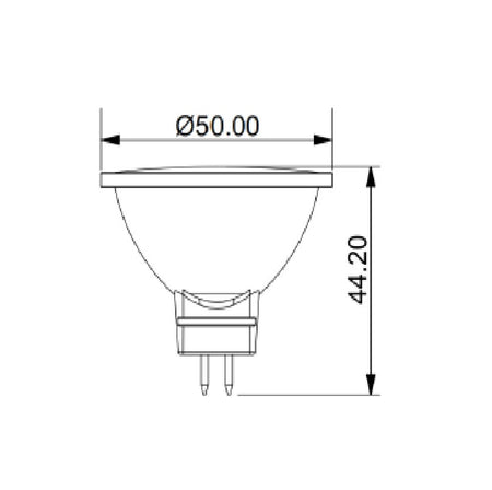 MR16 LED 3W 6500K - Vista isométrica
