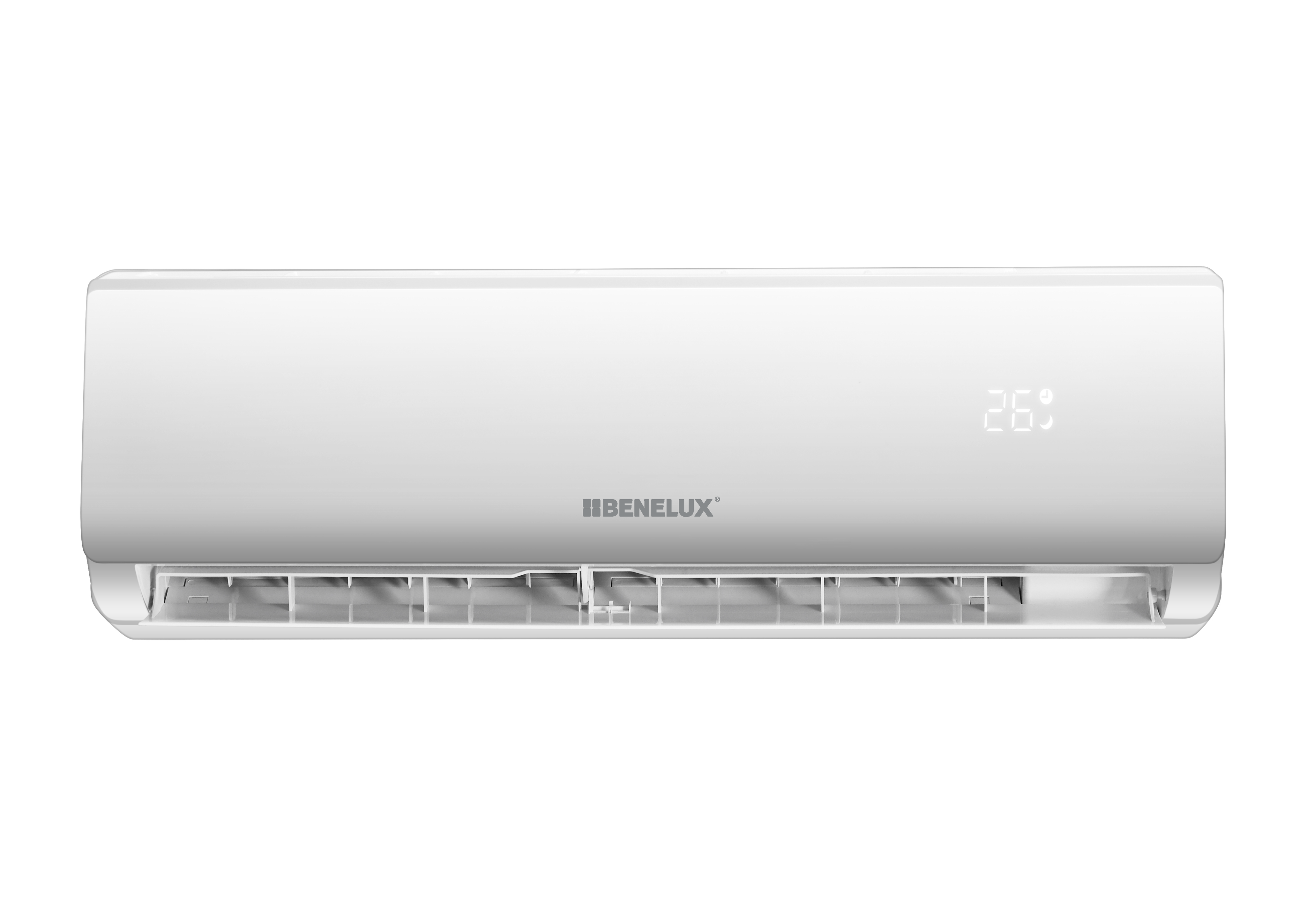 Minisplit Benelux Platino On/Off 36,000 BTU 220V lateral izquierda
