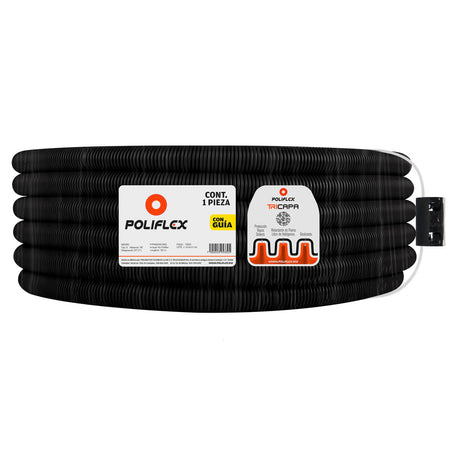 Poliflex Negro Exteriores 1″ 50m Anti-UV — Vista principal — POLIFLEX