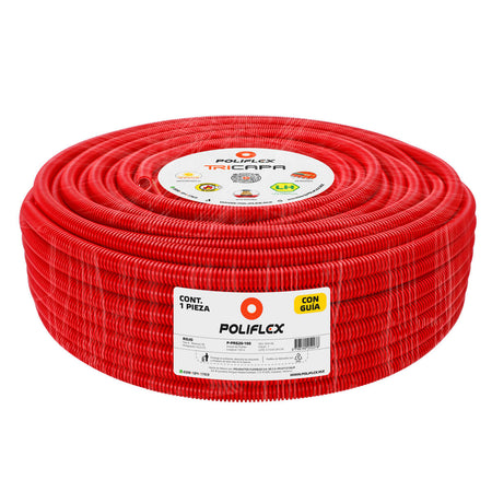 Poliflex Tricapa Rojo 1/2″ 100m Extra Resistente — Vista 2 — POLIFLEX