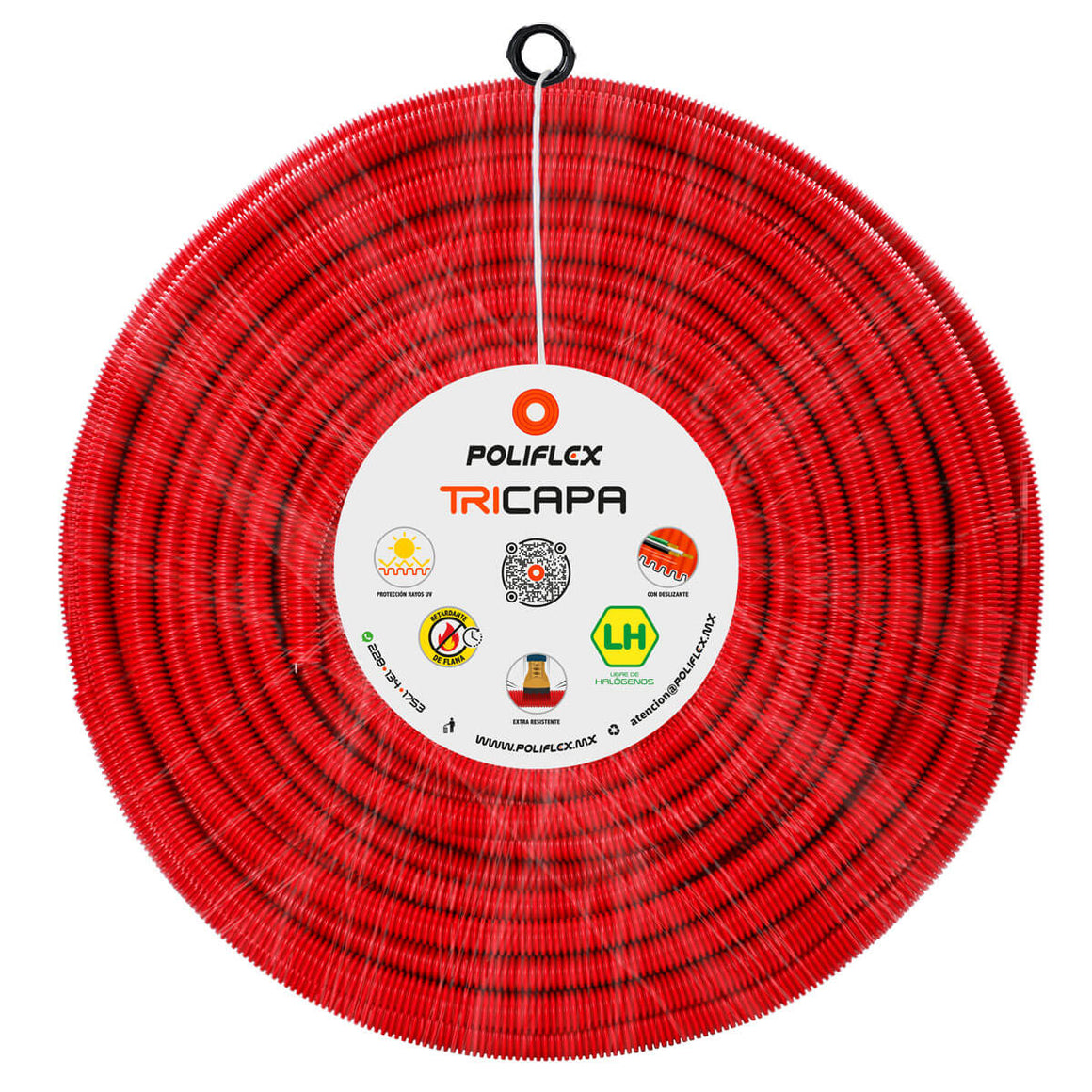 Poliflex Tricapa Rojo 1/2″ 100m Extra Resistente — Aplicaciones — POLIFLEX