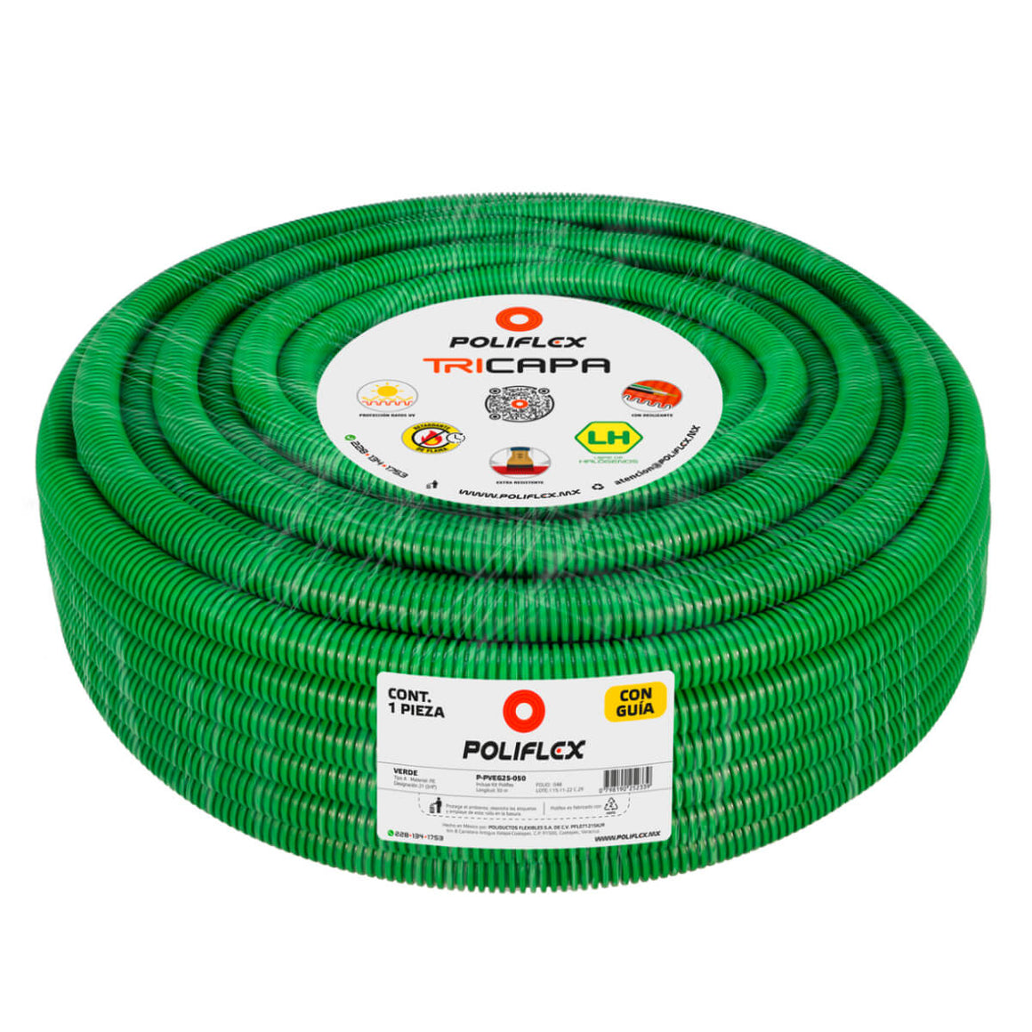 Poliflex Tricapa Verde 3/4″ 50m Edificación Vertical — Vista 2 — POLIFLEX