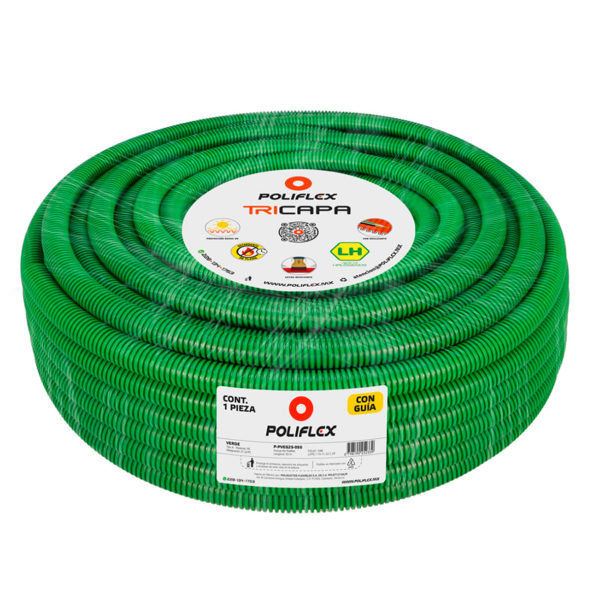 Poliflex Tricapa Verde 3/4″ 50m Edificación Vertical — Vista 2 — POLIFLEX