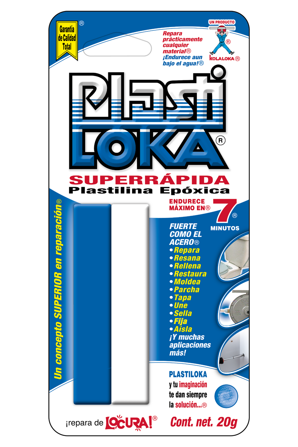 Plastiloka Azul Super Rapida 20Grs Pls-20 PF3205