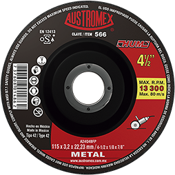 Disco de Corte para Metal 4-1/2 Pulgadas Hum 566, PF5551