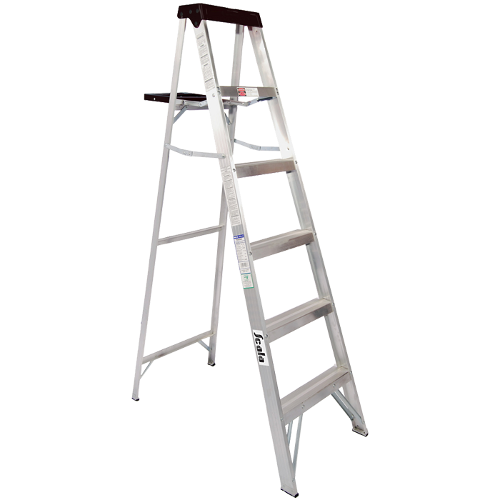 Escalera Cuprum Scala 5 Peldaños Plateado Pf8531