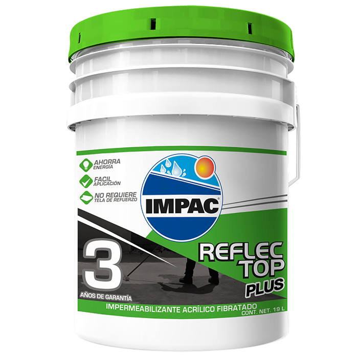Impac Reflec Top Plus 3 Fibratado Blanco 18 Lts Pg0444
