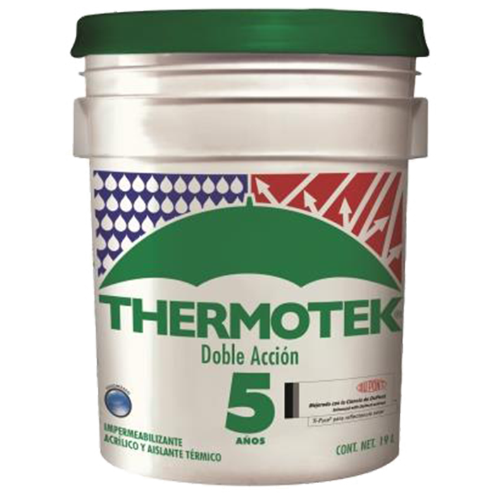 Impermeabilizante Doble Acción 5 Años Blanco Cubeta De 19L Pg0510