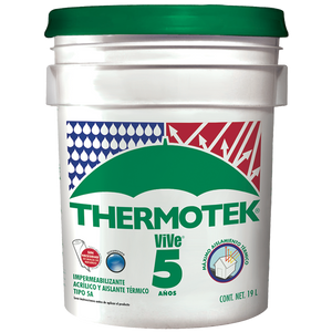 Impermeabilizante Thermotek Vive Blanco Cubeta Hipoteca Verde Pg0520