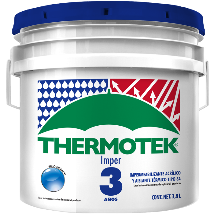 Imper Impermeabilizante Acrílico Blanco 3 Años Galón 3.8 Lts Pg0558