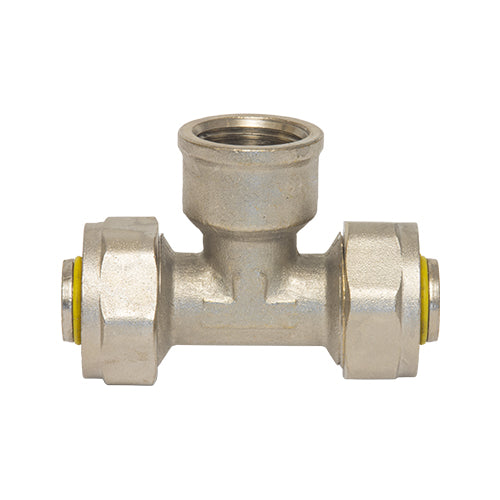Conexión Tee Hembra para Gas de Latón 1/2 Rosca Hembra PG0704