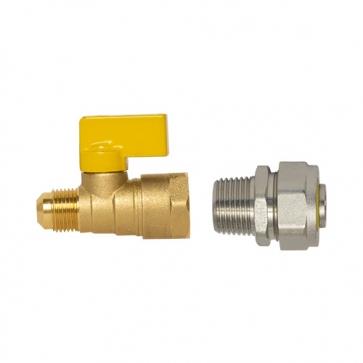 Válvula Flare Para Gas 1/2 X 3/8, Modelo Rf Cg-Vf01-Cc, Coflex, Pg0705